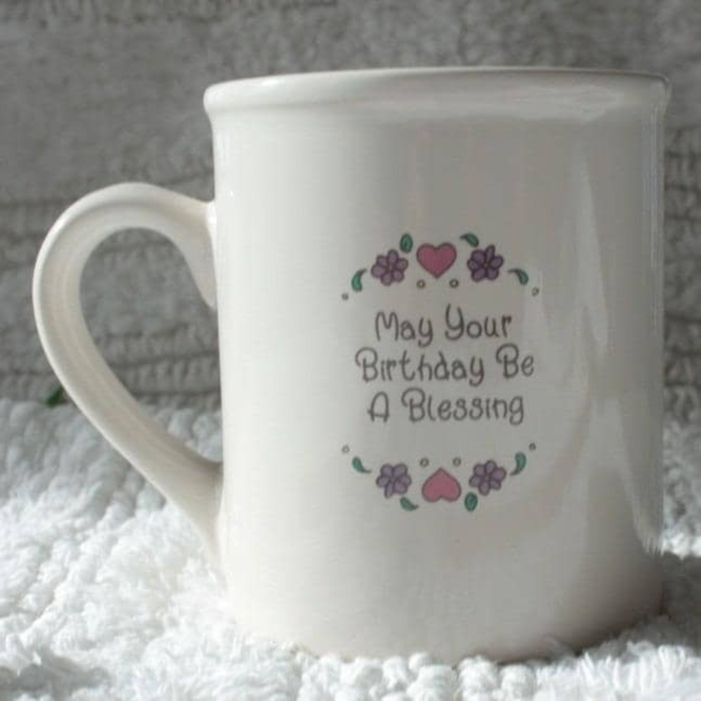 Precious Moments Collection Mug May Your Birthday Be A Blessing Mug Enesco 1984 - Picture 2 of 4